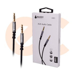 Buddy Gold-plated AUX audio cable 3.5mm,1M Black BU-AU55