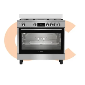 بوتاجاز اريستون 90سم غاز امان كامل ح/ث مروحتين Air Fryer اينوكس سيلفر ARR9GGF43129XEG