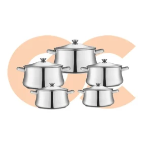 Zahran Stainless Steel Classic Stewpot Set with Glass Lid 16,20,22,26,32 6221064007185